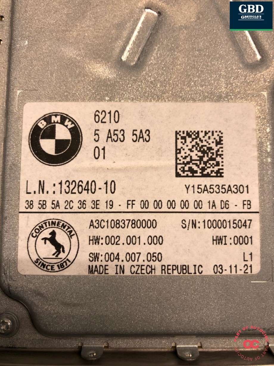 Instrumentpanel til BMW iX 2021-->> (I20) (I20) (62 10 5 A60 626|6210 5 A53 5A3 01|)