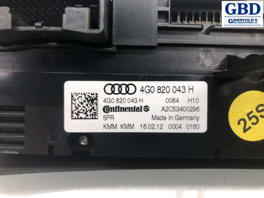 Audi A6, 2011-2014 (Type IV, Fase 1) (C7) (4G0 820 043 H)