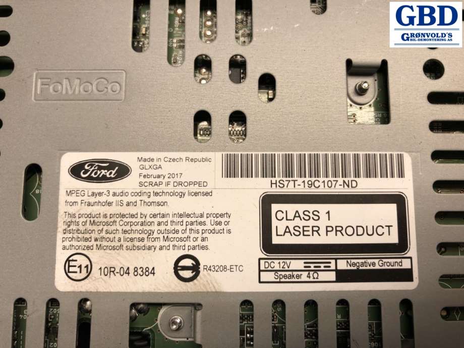 Ford Mondeo, 2014-2019 (Type V, Fase 1) (FOMOCO|2360214|HS7T-19C107-NF|HS7T-19C107-ND)