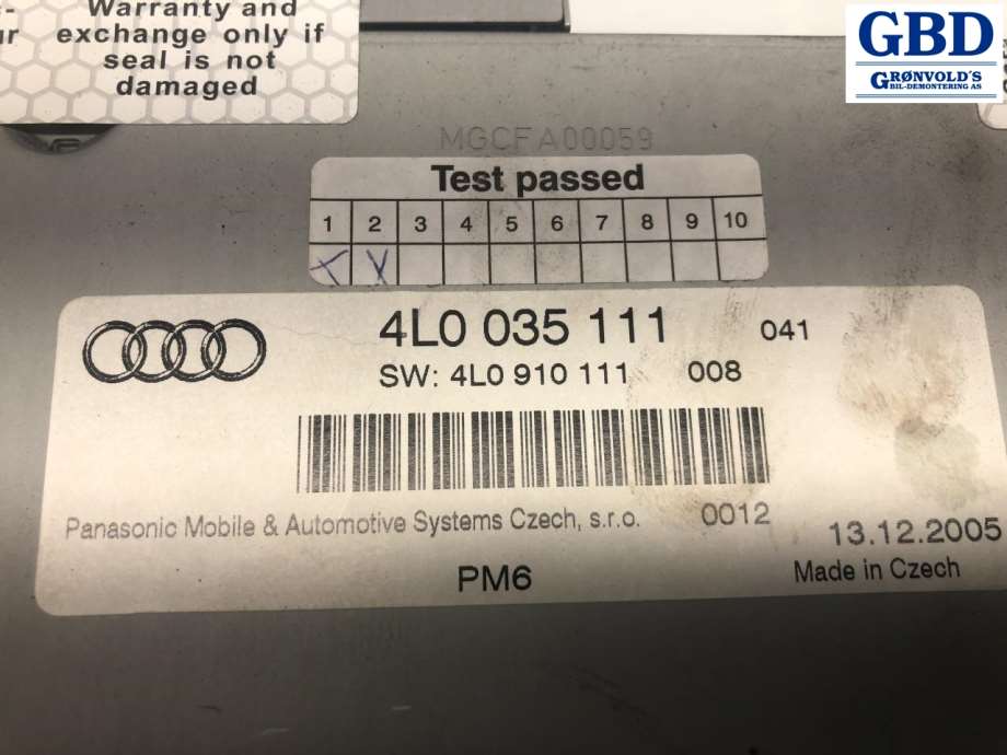 Audi Q7, 2006-2010 (Type I, Fase 1) (4L0 035 111)