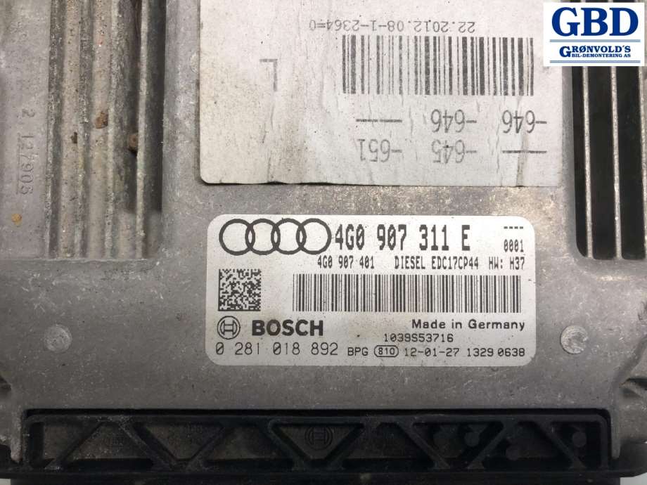 Audi A6, 2011-2014 (Type IV, Fase 1) (C7) (4G0 997 401 F|4G0 907 311 E)