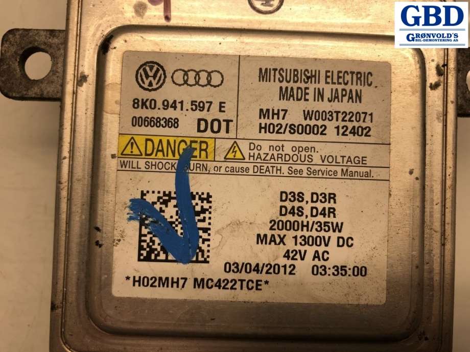 Audi Q3, 2011-2014 (Type I, Fase 1) (8K0 941 597 E)