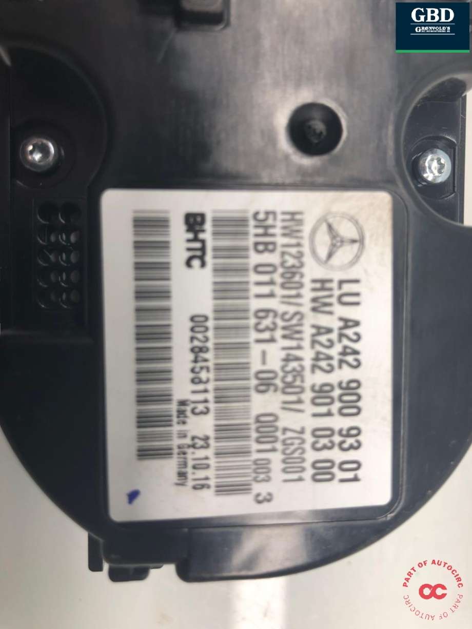 Varmeapparat betjening til Mercedes B-Klasse, electric drive 2014-2018 (W242) (W242) (A 242 900 93 01|A 242 901 03 00|)