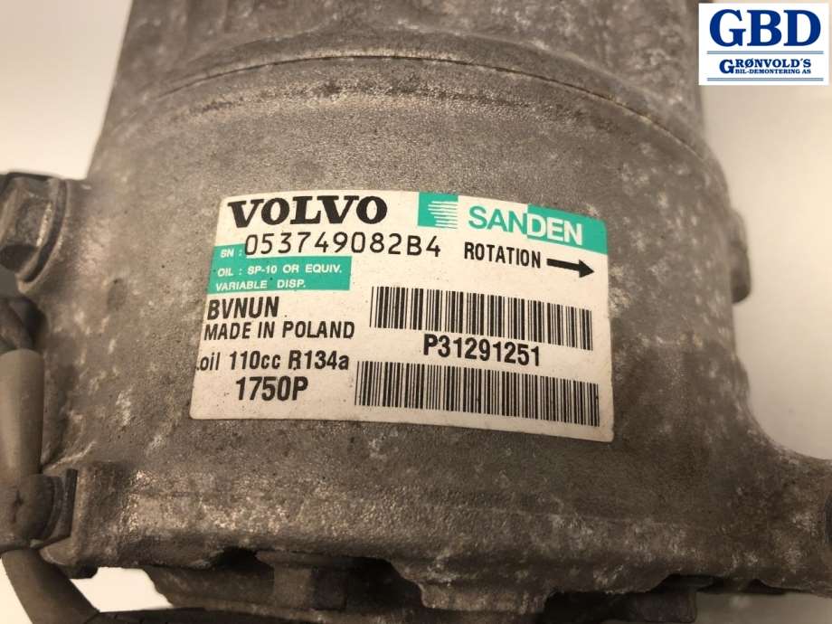 Volvo V40, 2012-2019 (SANDEN|36001128|P31291251)