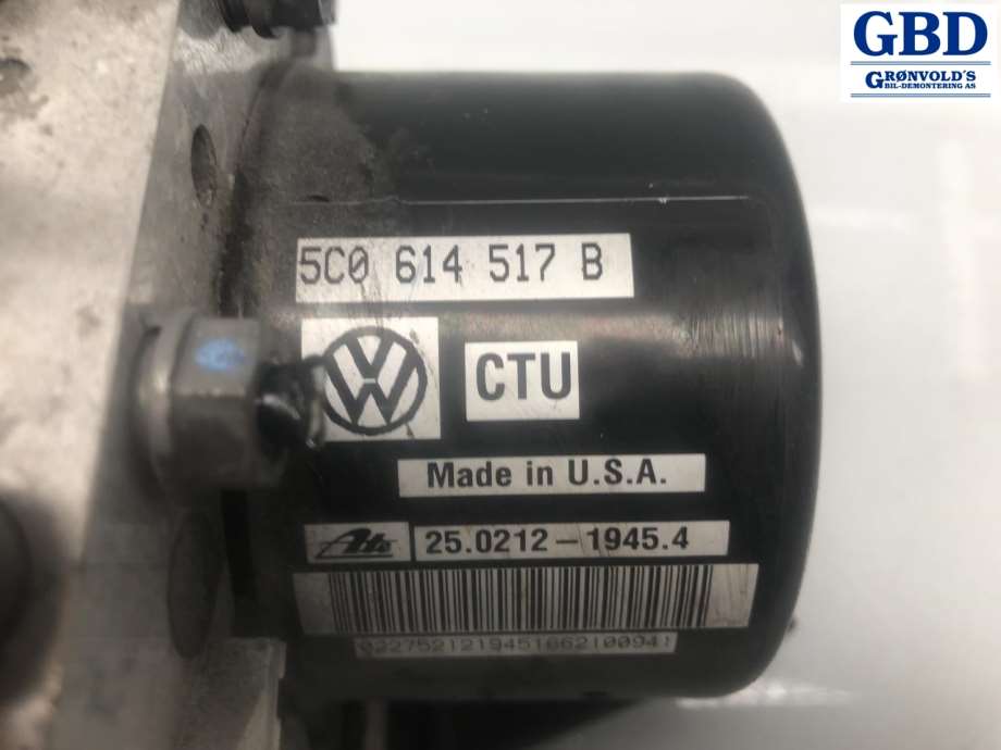 VW Beetle, 2011-2018 (Type II) (ATE|5C0 614 517 B)