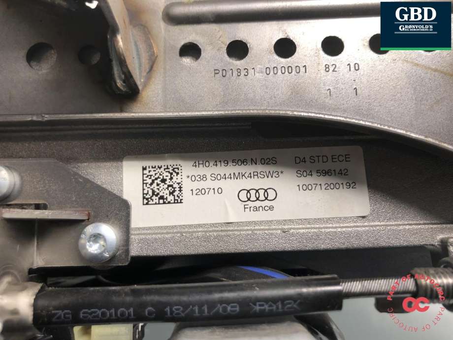 Rattaksel øvre til Audi A8 2010-2013 (Type III, Fase 1) (4H0 419 512 Q|4H0 419 512 D|4H0 419 506 N)