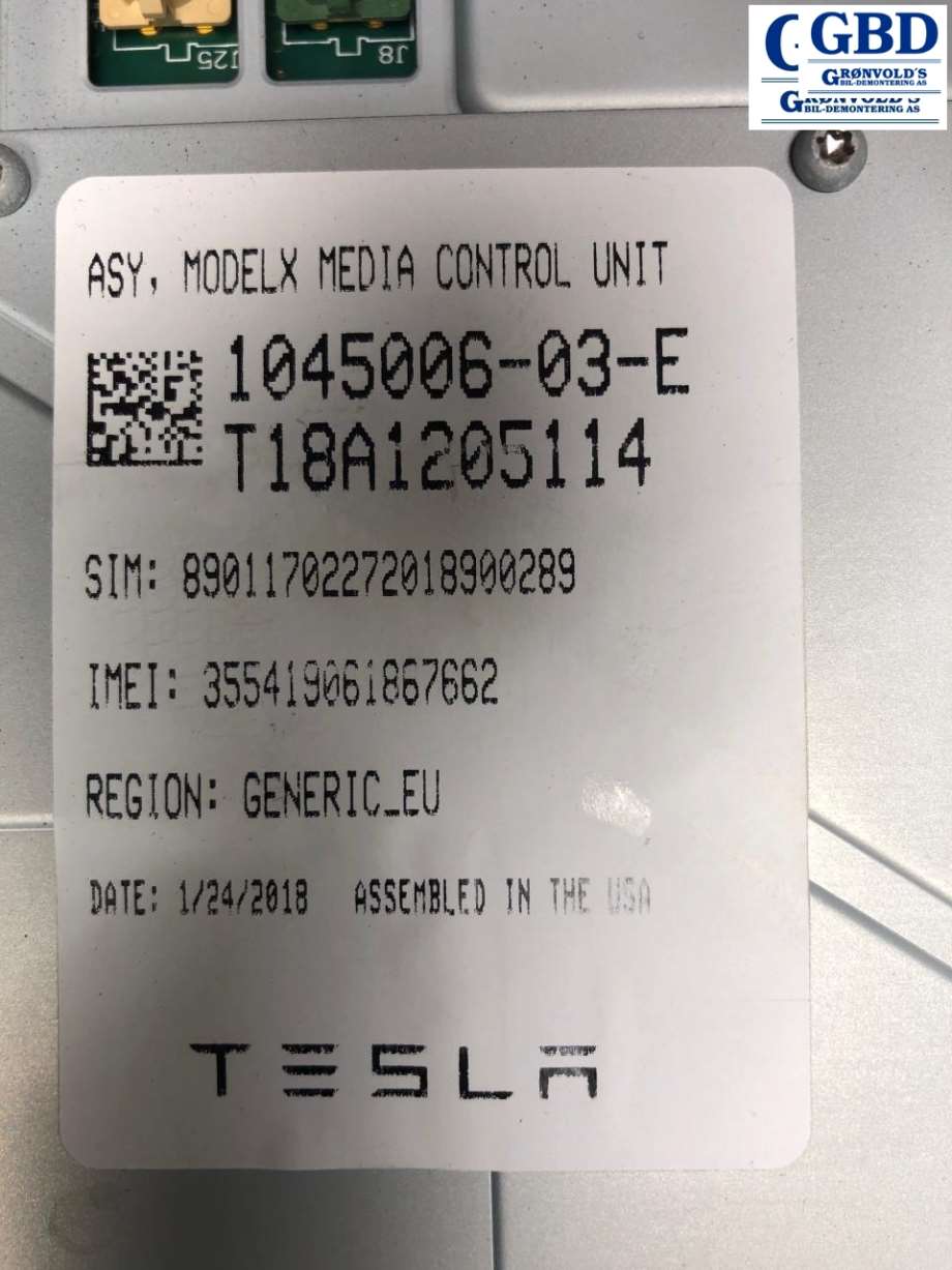 Tesla Model S, 2016-2021 (Fase 2) (1045006-03-E)