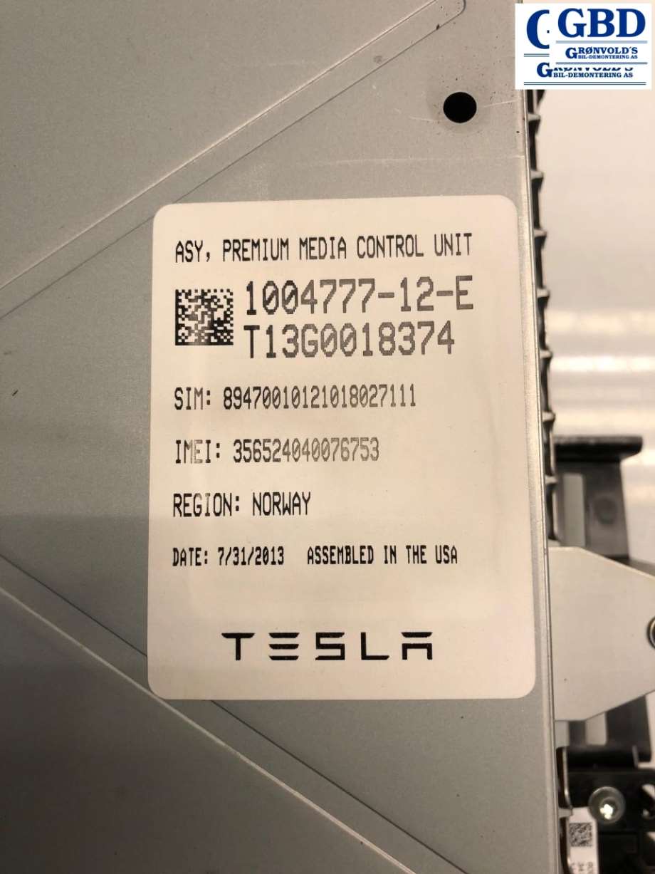 Tesla Model S, 2013-2016 (Fase 1) (1004777-12-E)