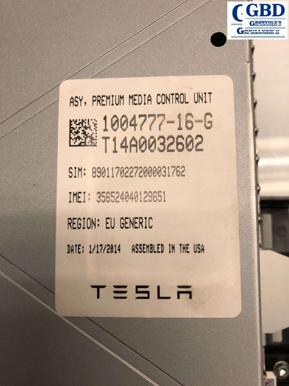 Tesla Model S, 2013-2016 (Fase 1) (1004777-16-G)