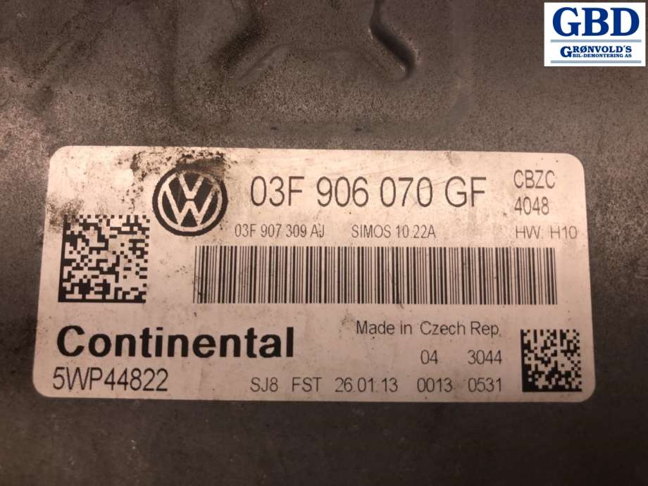 VW Polo, 2009-2014 (Type V, Fase 1) (CONTINENTAL|03F 906 070 GF)