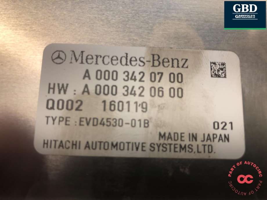 DCDC converter hybrid til Mercedes GLC 2015-2022 (X253) (X253) (A 000 342 07 00|A 000 342 07 00 80|)