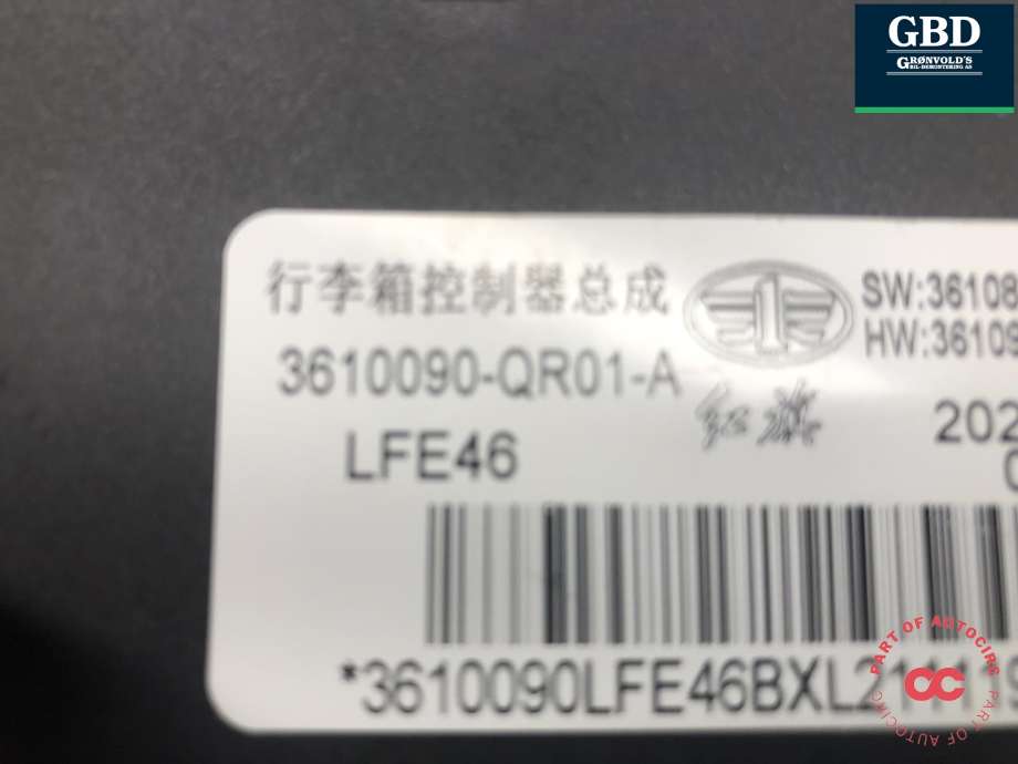 Styreenhet diverse til Hongqi E-HS9 2022-->>  (3610090-QR01-A|)