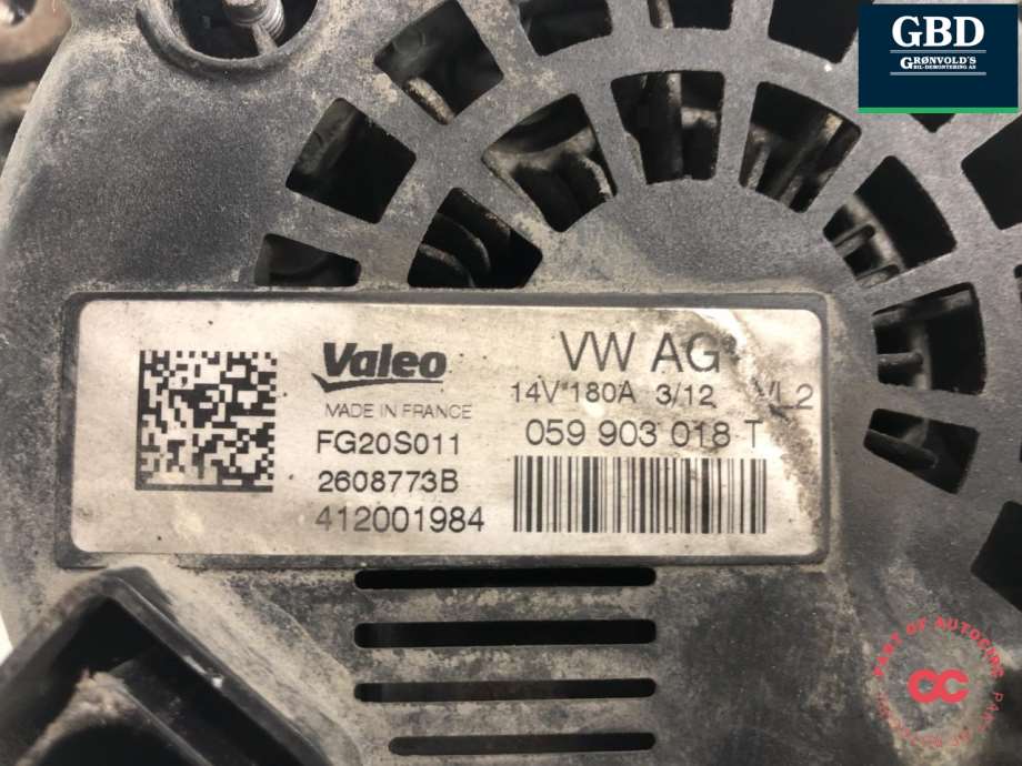 Audi A6, 2011-2014 (Type IV, Fase 1) (C7) (059 903 018 T|059 903 018 TX)