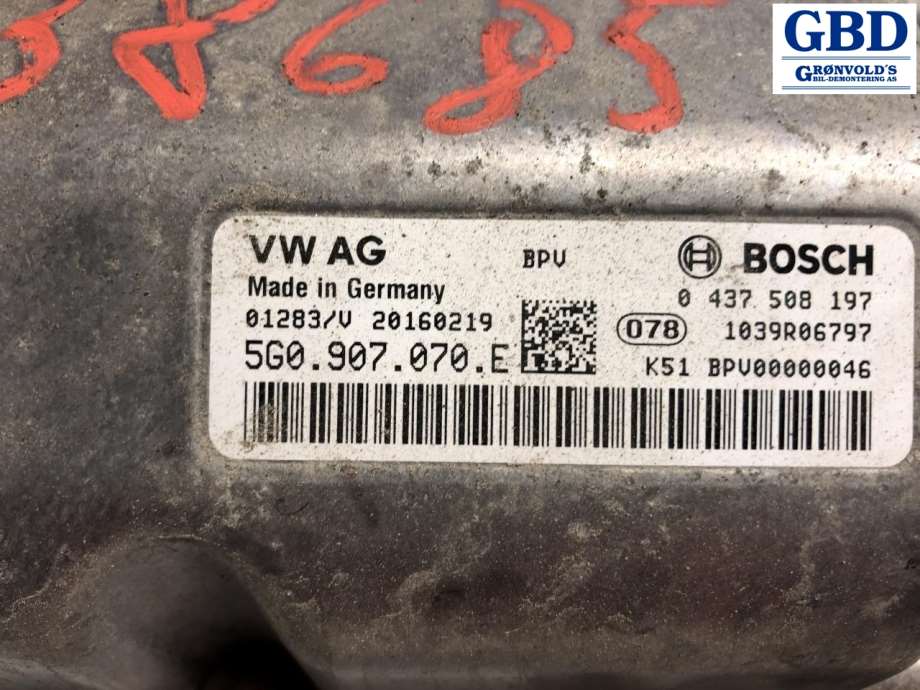 VW Golf VII, 2012-2017 (Fase 1) (5G0 907 070 E)