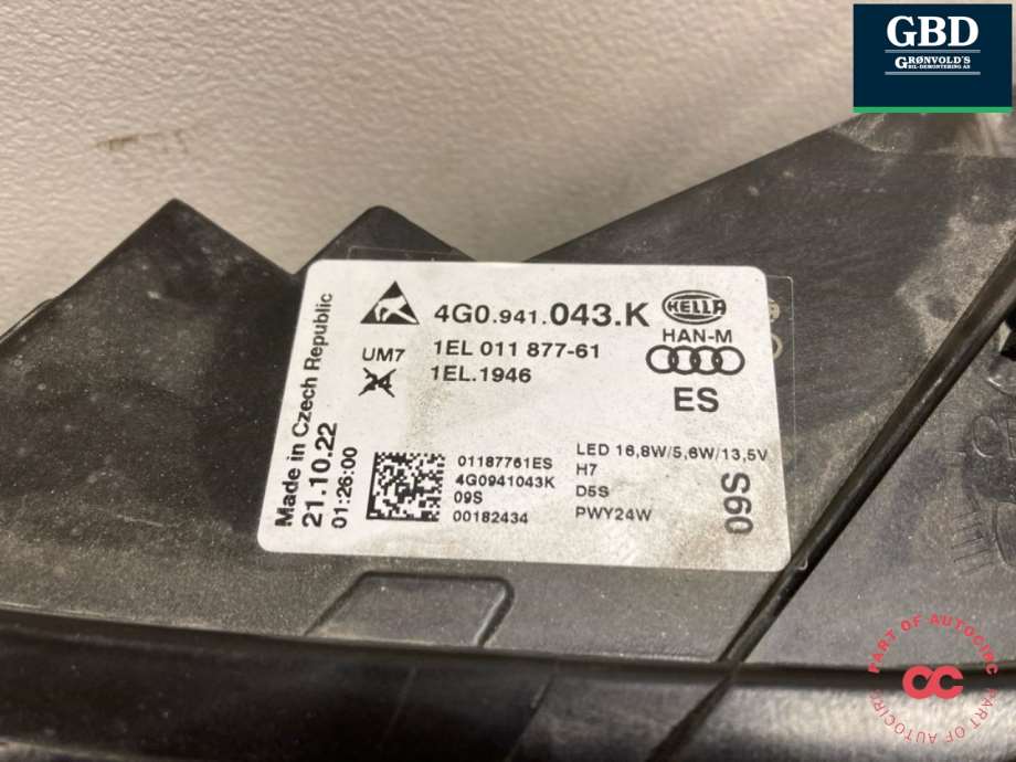 Audi A6, 2014-2018 (Type IV, Fase 2) (C7) (4G0 941 043 K|4G0 941 043 F)