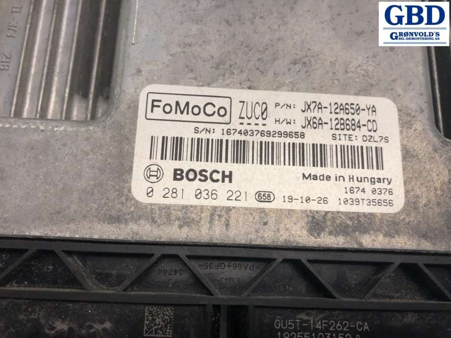 Ford Focus, 2018- (Type IV) (BOSCH|2235248|RMJX6A-12A650-CC|JX7A-12A650-YA| 0 281 036 221)