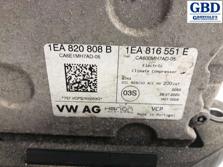 VW ID.3, 2020- (1EA 820 808 B|1EA 816 551 E)