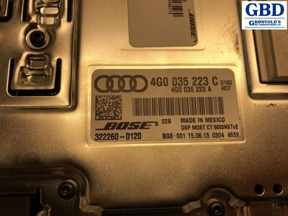 Audi A6, Allroad, 2012-2014 (Type III, Fase 1) (C7) (BOSE|4G0 035 223 C)