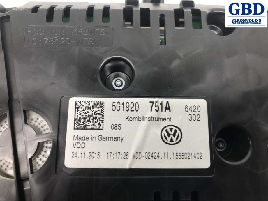 VW Golf VII, 2012-2017 (Fase 1) (5G1 920 751 A)