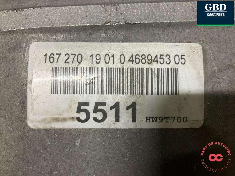 Girkasse automat til Mercedes GLE 2019-->> (W167) (W167) (A 167 270 19 01|A 167 270 19 01 80|72503704)