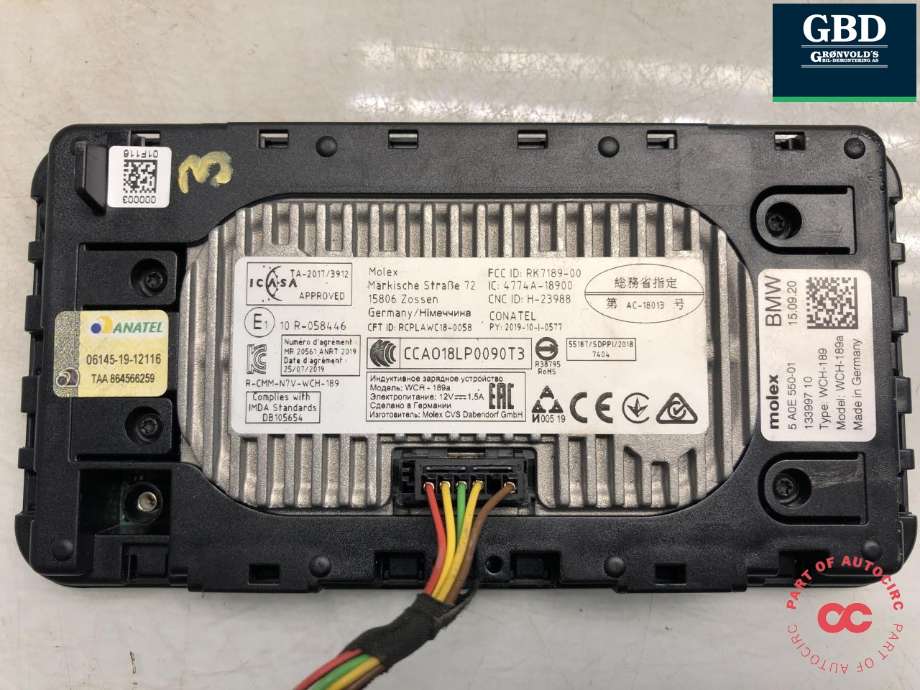 Styreenhet diverse til BMW 3-Serie 2018-->> (G20) (G20) (MOLEX|84 10 5 A62 826|5 A0E 550 - 01|)
