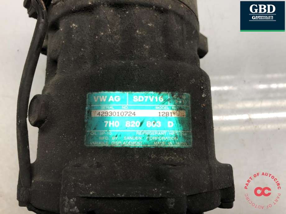 Aircondition kompressor til VW Transporter / Caravelle 2003-2009 (Fase 1) (T5) (T5) (VW AG|7H0 820 803 F|7H0 820 803 D|)