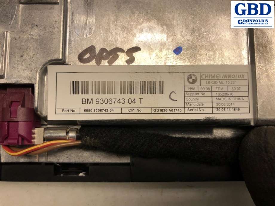 BMW i3, 2013- (65 50 9 306 743|9306743 04 T )