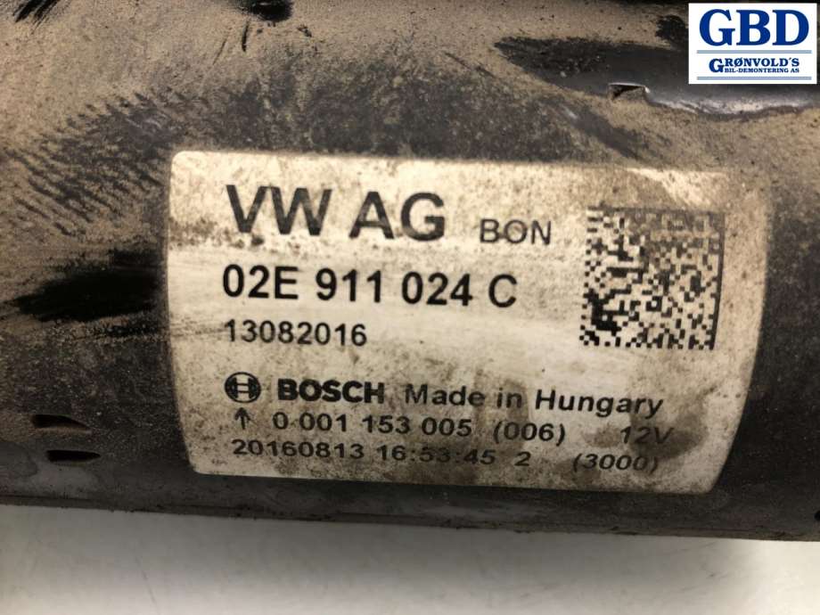 VW Caddy, 2015-2020 (Type III, Fase 3) (BOSCH|02E 911 024 C)