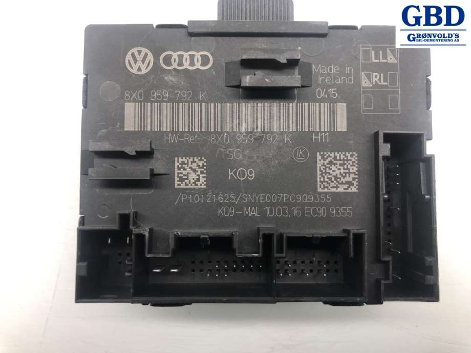 Audi A1, 2014-2018 (Type I, Fase 2) (8X0 959 792 H|8X0 959 792 K)