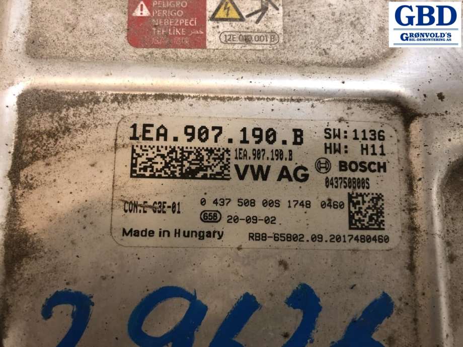 VW ID.3, 2020- (1EA 907 190 G|1EA 907 190 B)