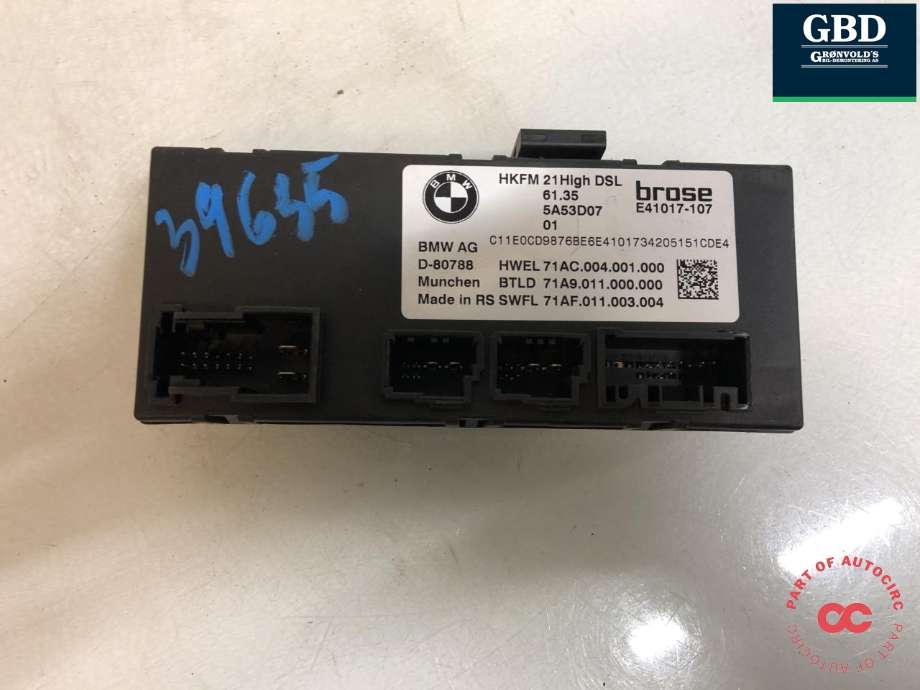 Styreenhet elektrisk bakluke til BMW iX 2021-->> (I20) (I20) (61 35 5 A74 B09|61 35 5 A53 D07|6135 5A53D07 01)