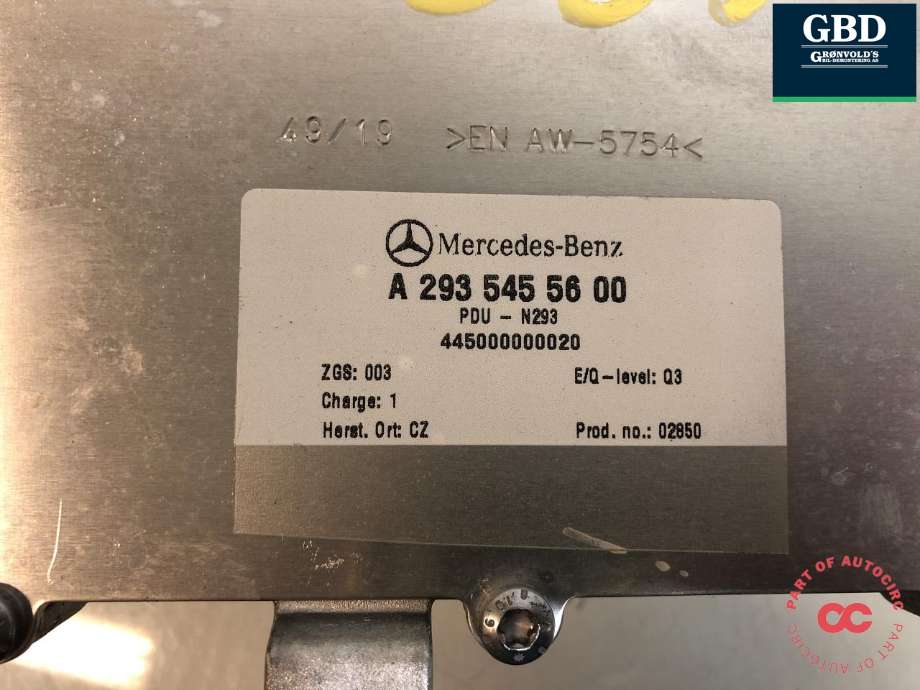 Koblingsboks elbil (HVJB) til Mercedes EQC 2019-->>  (A 293 545 76 00|A 293 545 56 00|)