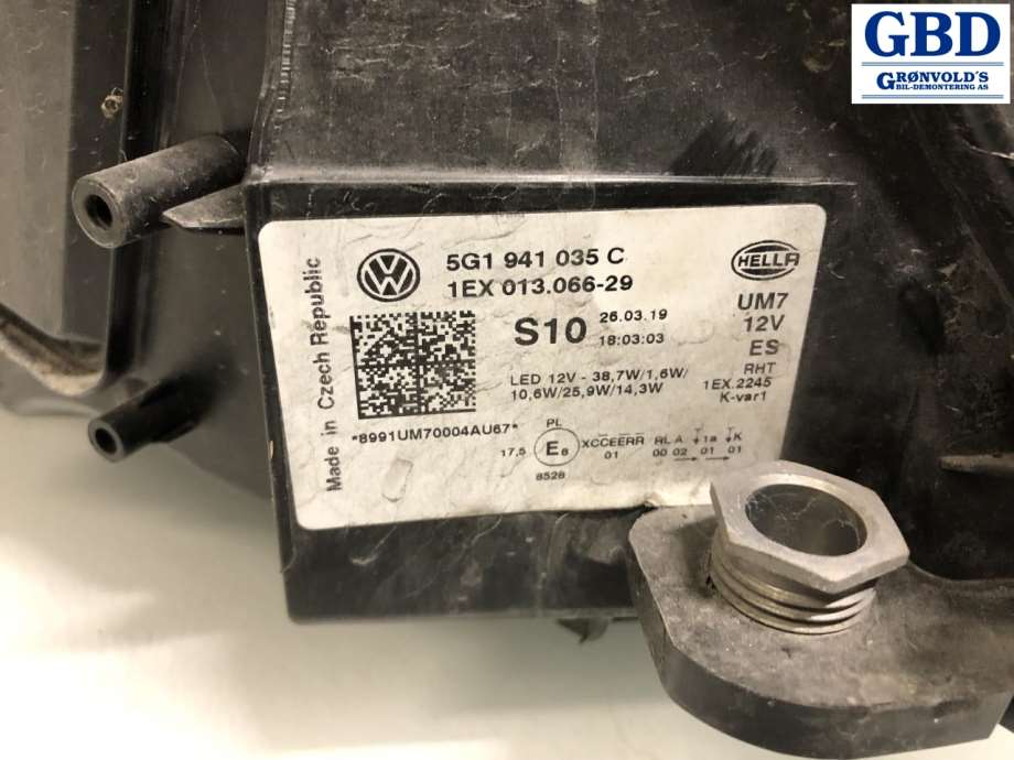 VW Golf VII, 2017-2020 (Fase 2) (5G1 941 773|5G1 941 035 C)