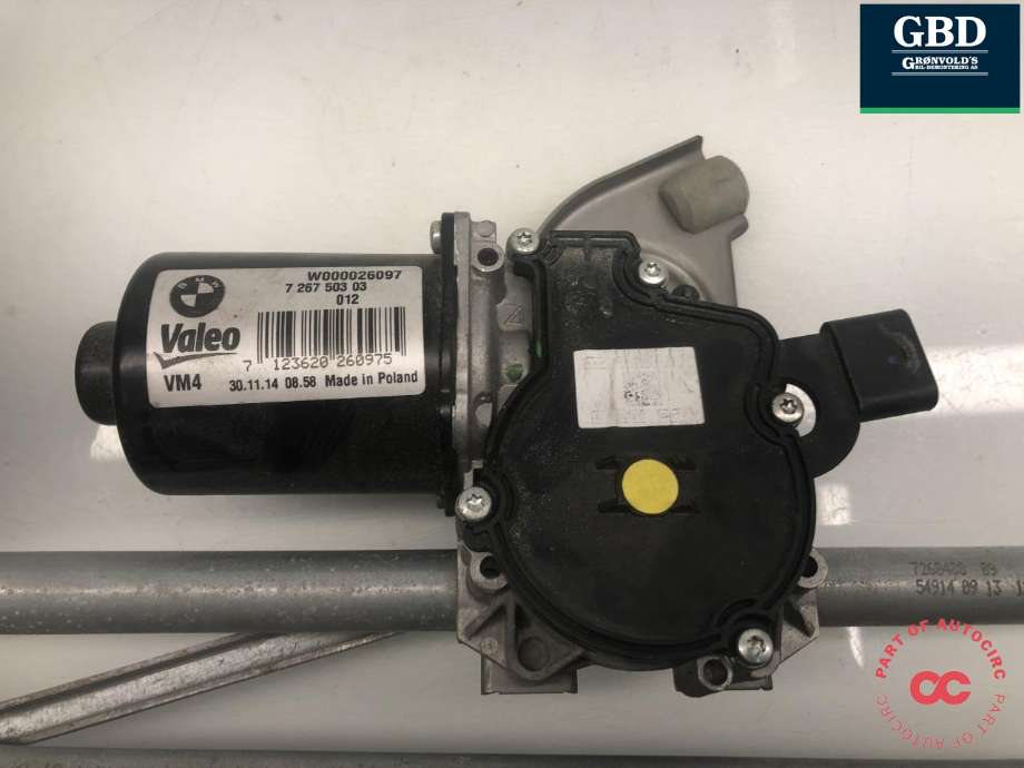 Viskermotor frontrute komplett m/overføring til BMW M3 2014-2019 (F80) (F80) (VALEO|61 61 7 260 488|7 267 503 03|)