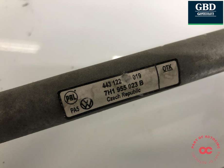 Viskermotor frontrute komplett m/overføring til VW Transporter / Caravelle 2003-2009 (Fase 1) (T5) (T5) (7E1 955 603 B|7E1 955 113 D| 7E1 955 113|7H1 955 023 B)
