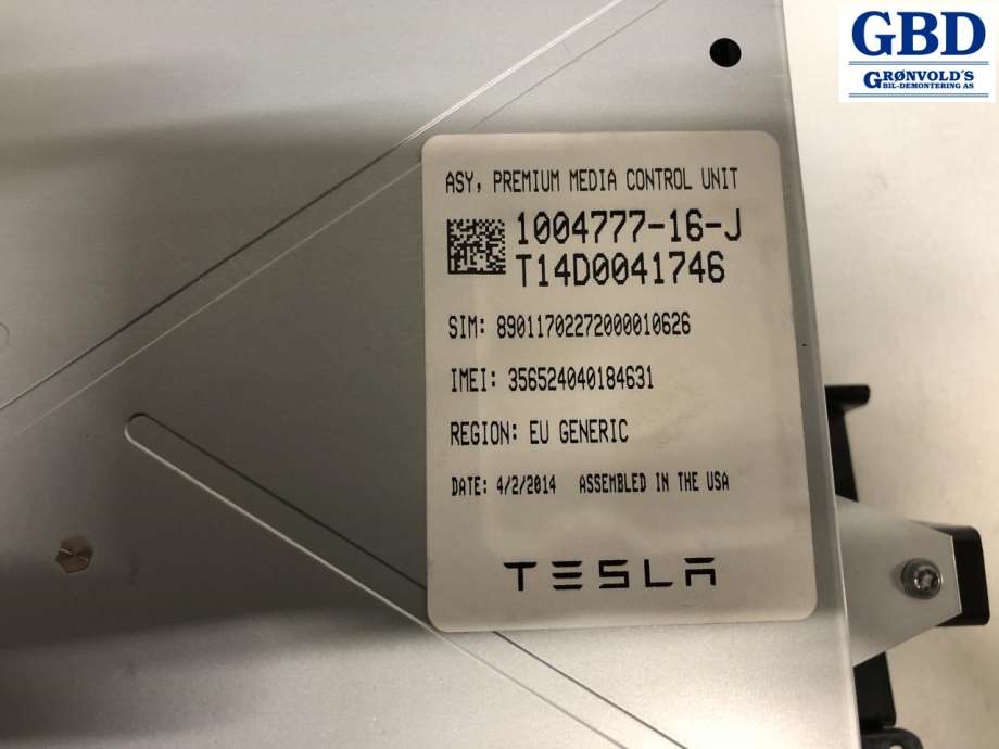 Tesla Model S, 2013-2016 (Fase 1) (1004777-16-J)