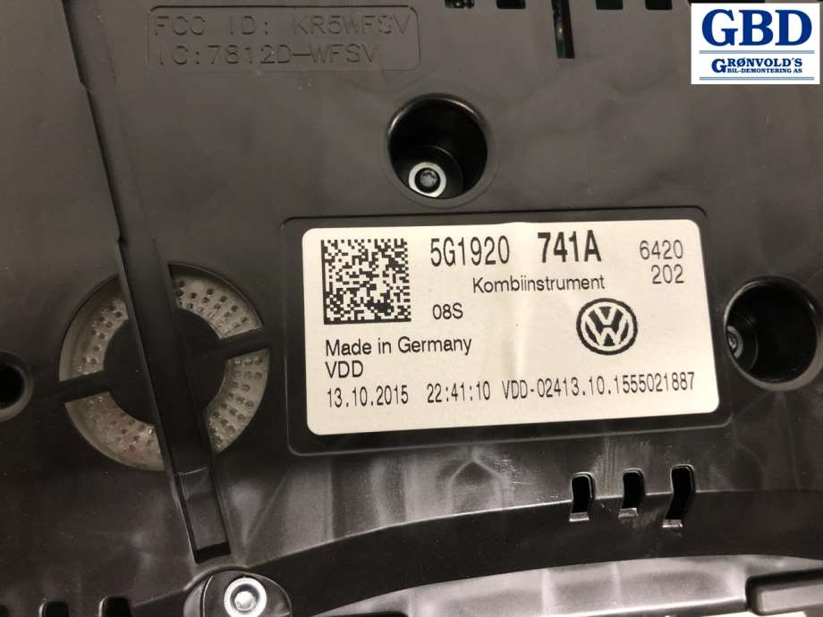 VW Golf VII, 2012-2017 (Fase 1) (5G1 920 741 A)