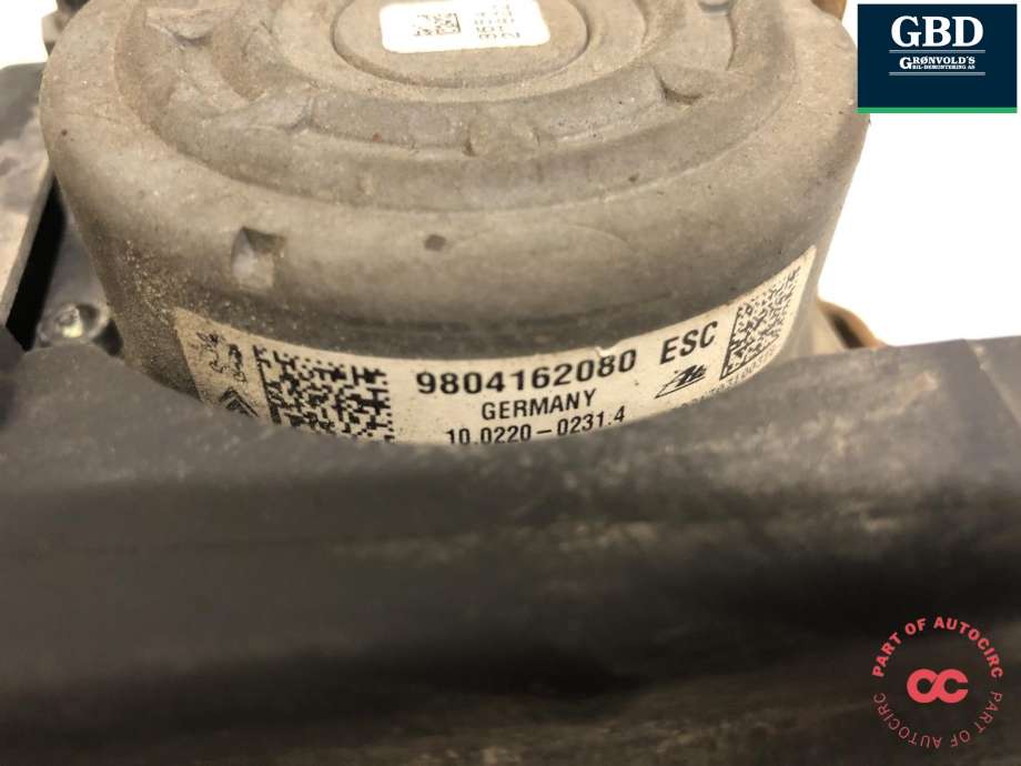 ABS sentral til Peugeot 208 2012-2019 (Type I)  (16 101 344 80|16 809 336 80| 16 099 275 80|9804162080)