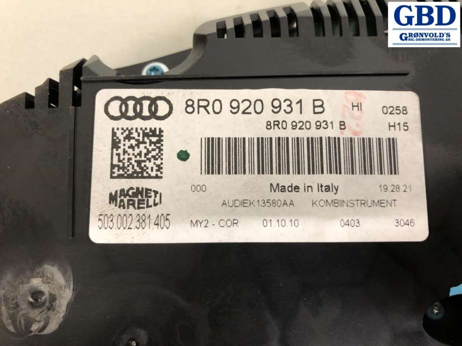 Audi Q5, 2008-2012 (Type I, Fase 1) (8R0 920 931 B)