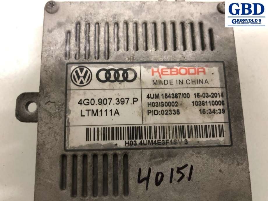 Audi A3, 2012-2016 (Type III, Fase 1) (4G0 907 397 R|4G0 907 397 P)