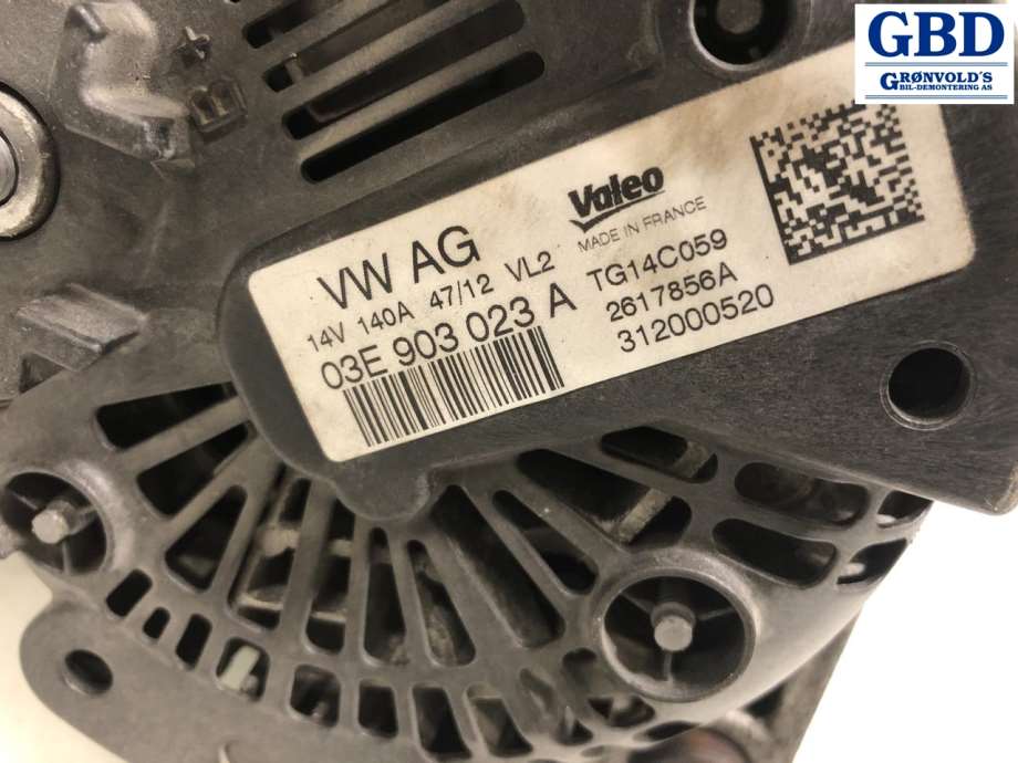 VW Polo, 2009-2014 (Type V, Fase 1) (VALEO|03E 903 023 A|03E 903 023 AX)