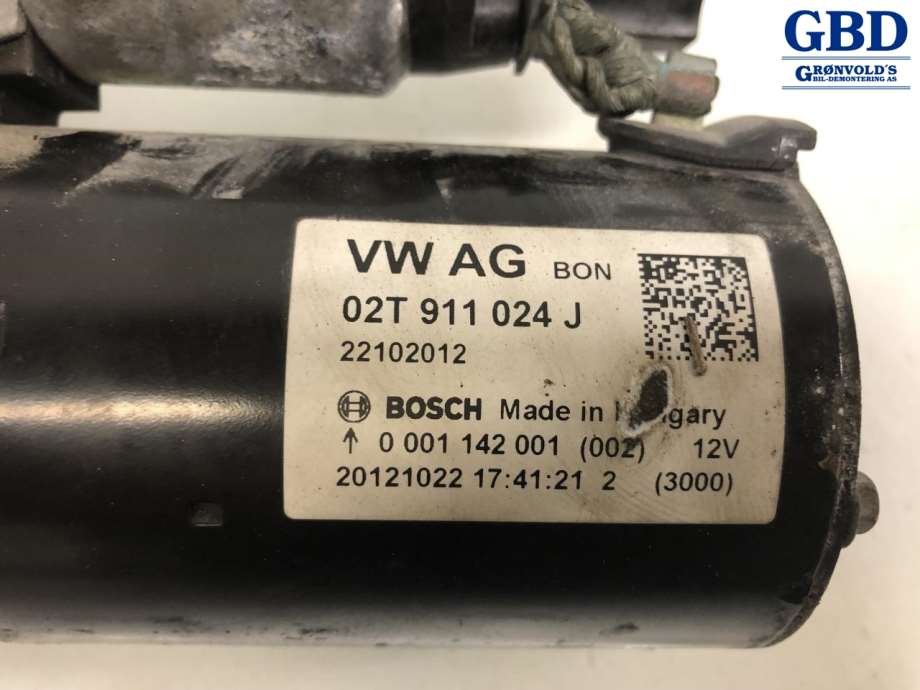 VW Polo, 2009-2014 (Type V, Fase 1) (BOSCH|02T 911 024 J|02T 911 024 JX)