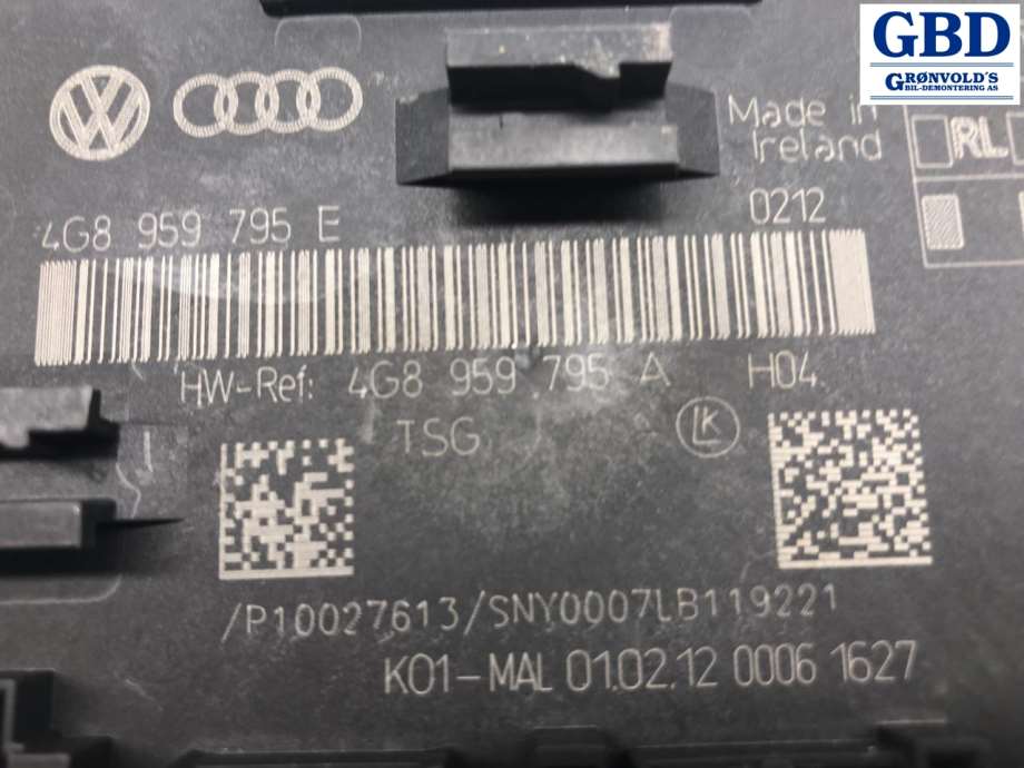 Audi A6, 2011-2014 (Type IV, Fase 1) (C7) (4G8 959 795 D|4G8 959 795 E)