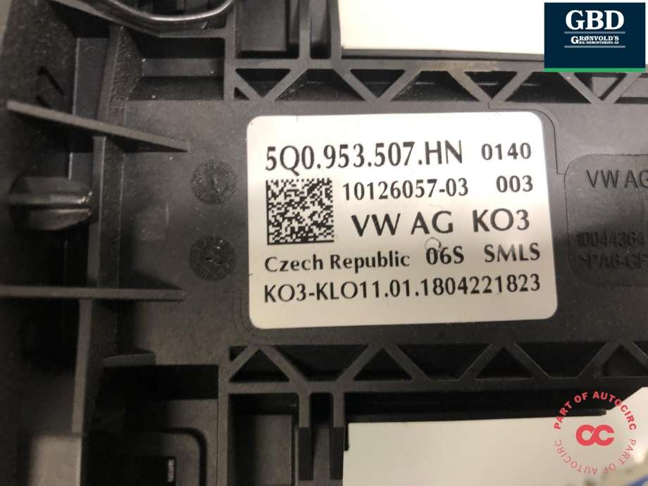 Bryter combi til VW e-Golf 2017-2020 (Fase 2) (5Q0 953 513 AJ|5Q0 953 549 E|5Q0 953 507 HN)