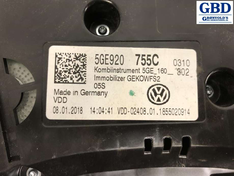 VW e-Golf, 2017-2020 (Fase 2) (5GE 920 755 C)