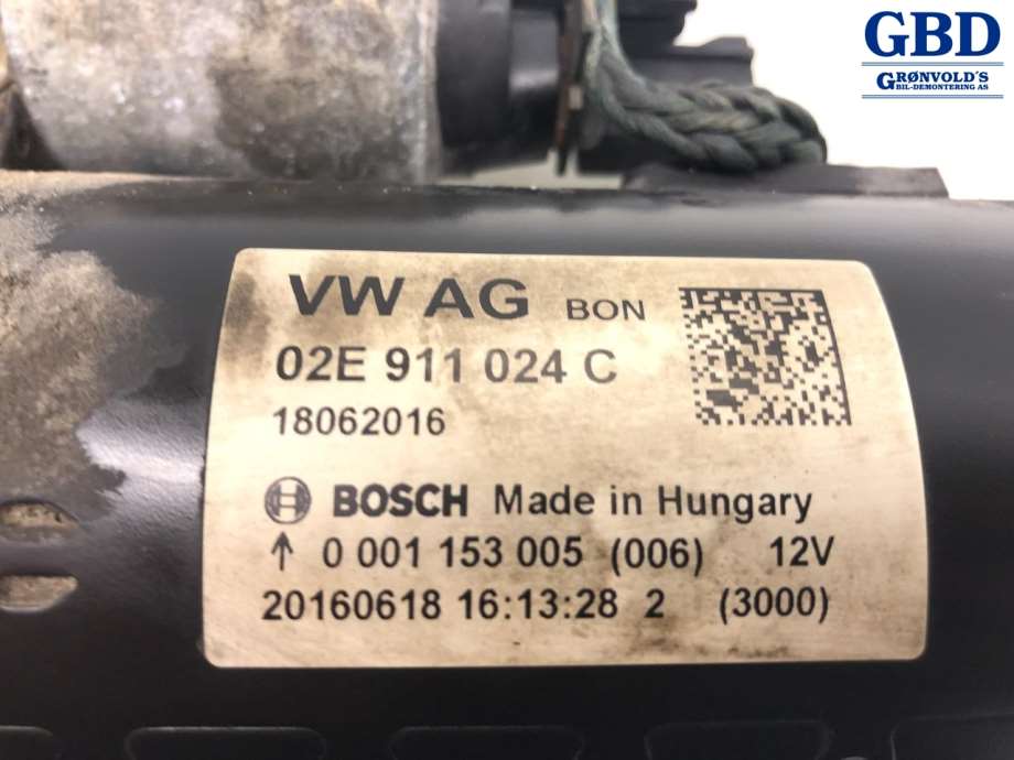 VW Transporter / Caravelle, 2015-2019 (T6) (BOSCH|02E 911 024 C)