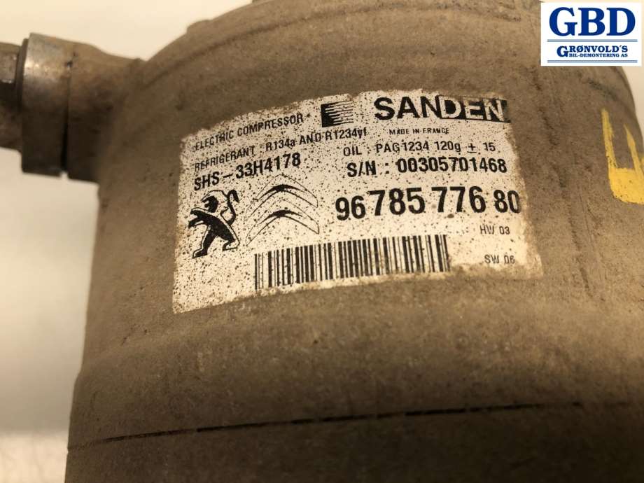 Peugeot Partner, 2008-2015 (Type II, Fase 1) (SANDEN|96 785 776 80)