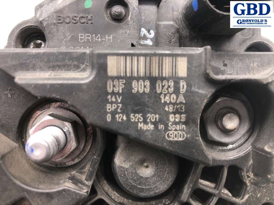 VW Polo, 2009-2014 (Type V, Fase 1) (BOSCH|03F 903 023 J|03F 903 023 D)