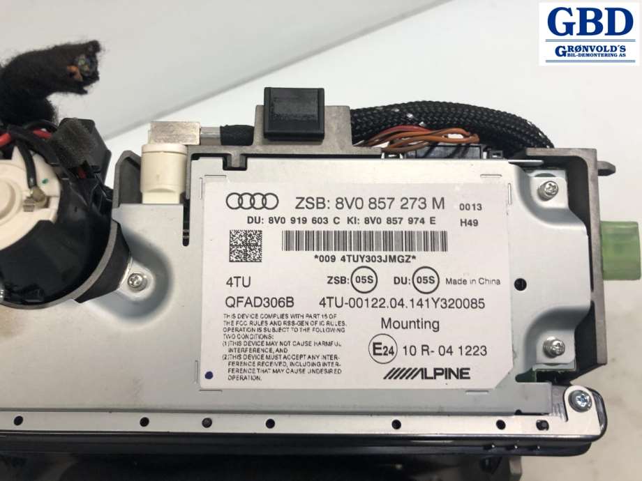 Audi A3, 2012-2016 (Type III, Fase 1) (8V0 857 273 M)