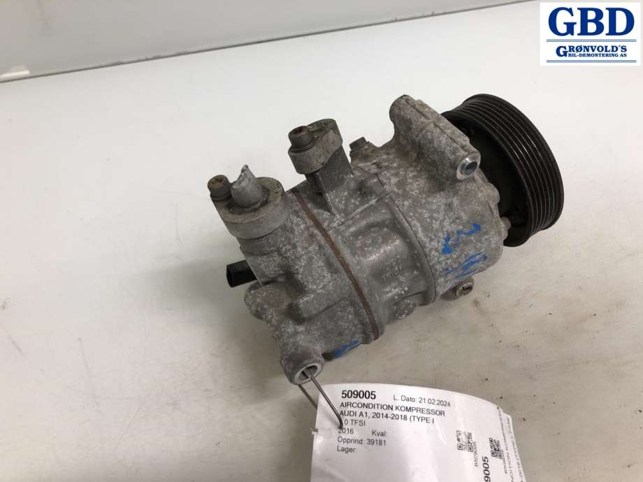 Audi A1, 2014-2018 (Type I, Fase 2)(SANDEN|5Q0 820 803 K)